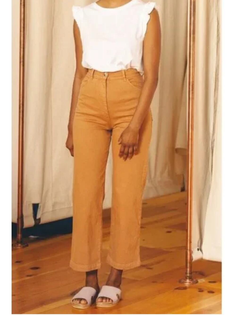 Nico Nico Pants High Waist Mustard Wool Blend